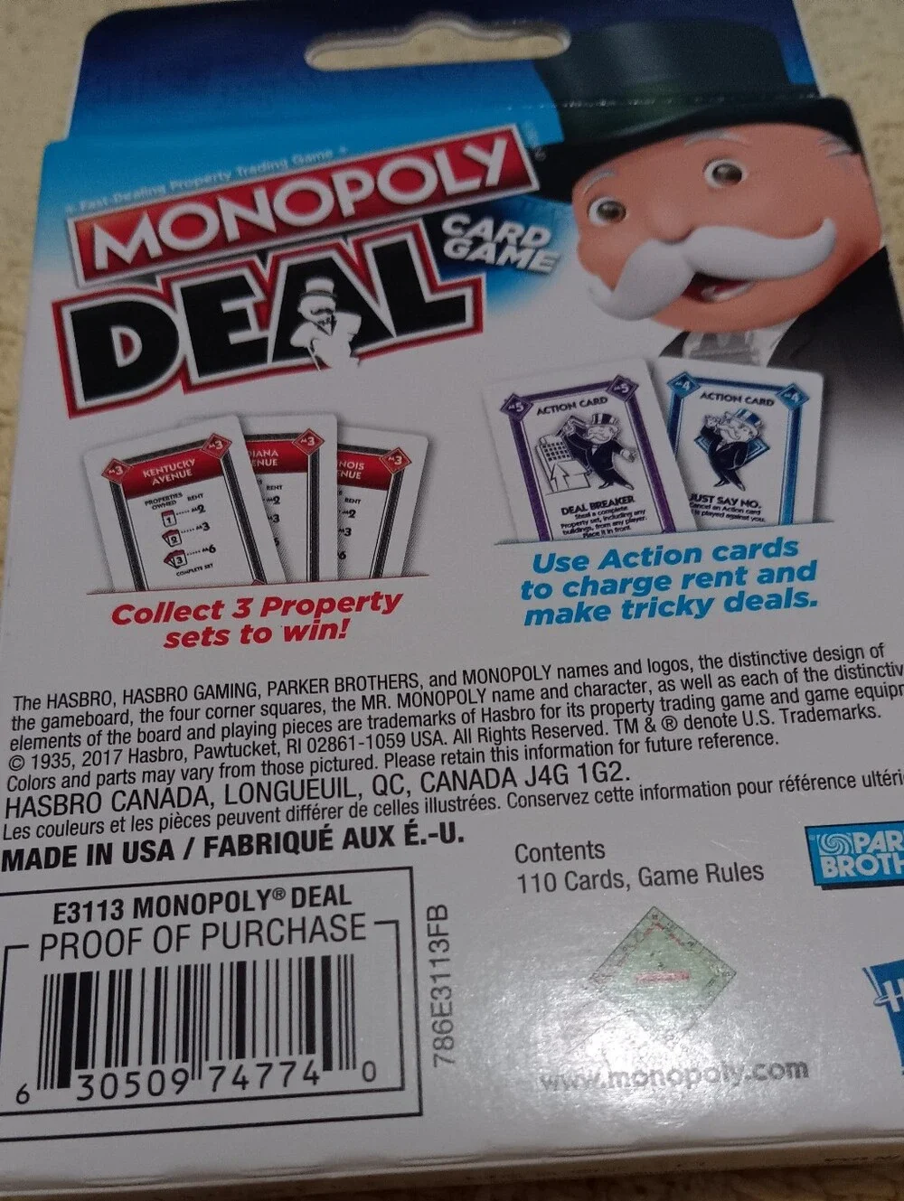 Hasbro Monopoly Deal Card Game